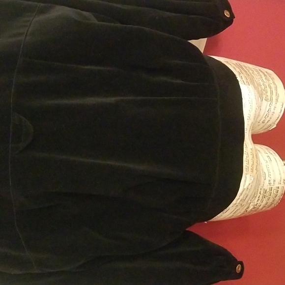 VINTAGE EVAN PICONE BLACK VELVET BOMBER JACKET - Picture 7 of 9